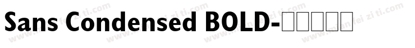 Sans Condensed BOLD字体转换
